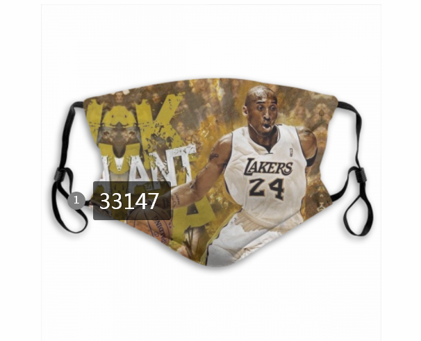 2021 NBA Los Angeles Lakers #24 kobe bryant 33147 Dust mask with filter->->Sports Accessory